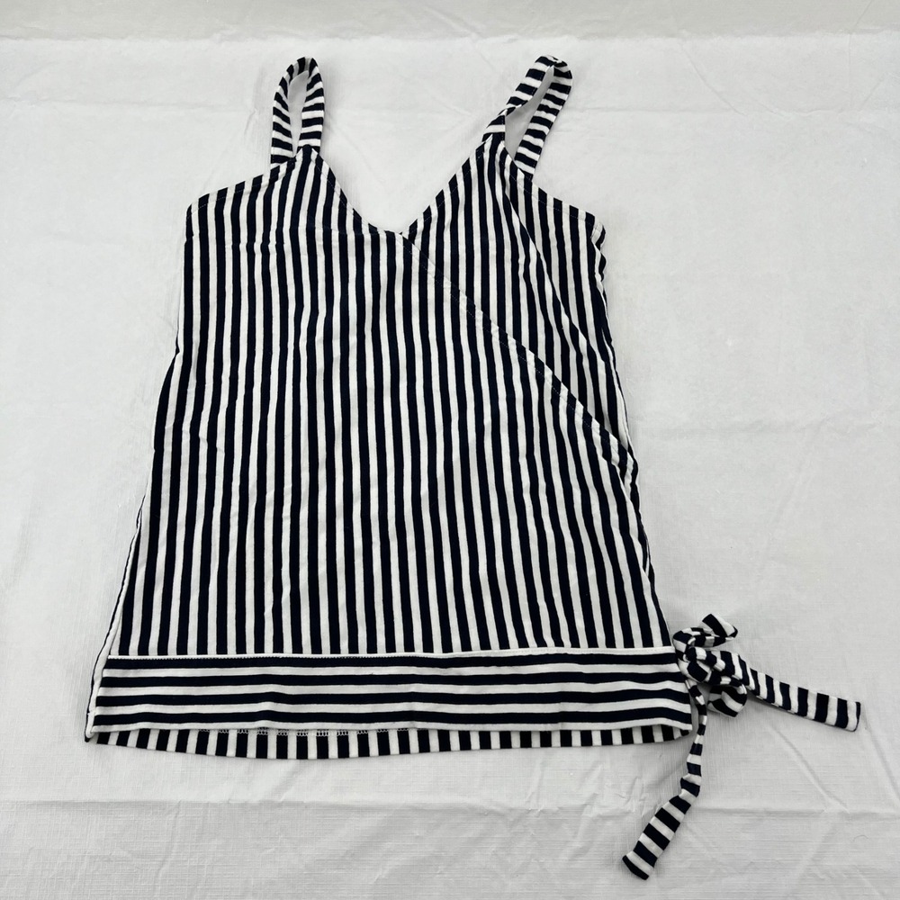 J.Crew Womens Navy White Striped Wrap Side Tie Cami Top Small RN77388